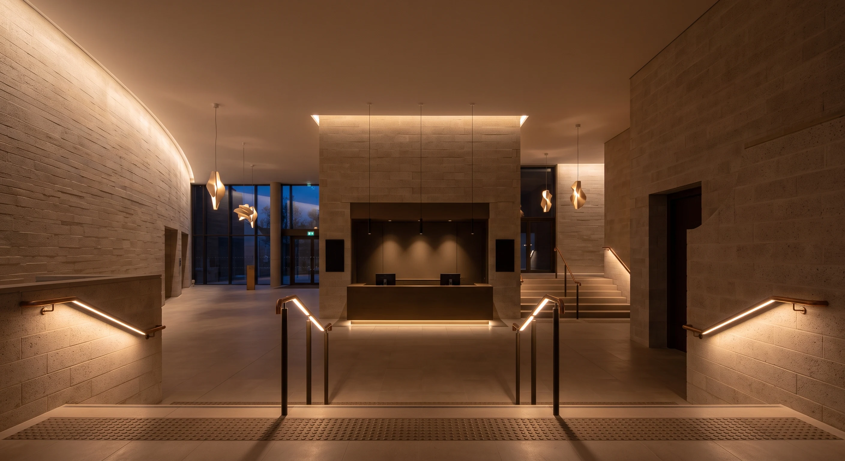 Ambient, task and accent light in a public venue